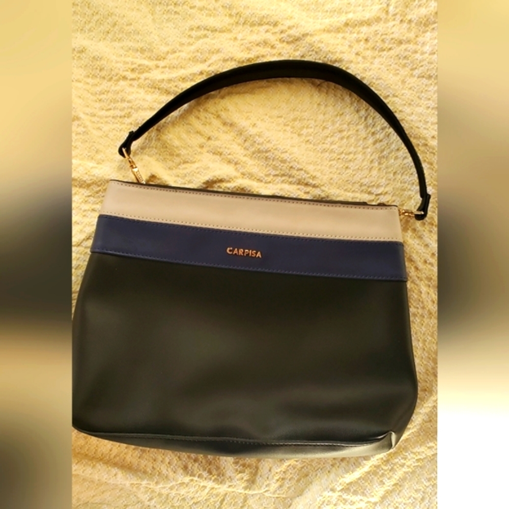 Carpisa bag tote pretty blue and beige